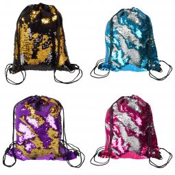 Sequin Drawstring Backpack - Assorted Colors