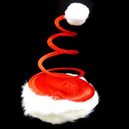 Santa Hat with Coil Spring - Red