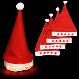 Santa Hat with Light Up Christmas Trees