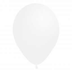 White Deluxe Solid Color Balloons - 9 Inch - 144 Count
