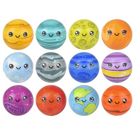 Planet Bouncy Balls - 1 3/4 Inch (45mm) - 12 Count: Rebecca's Toys