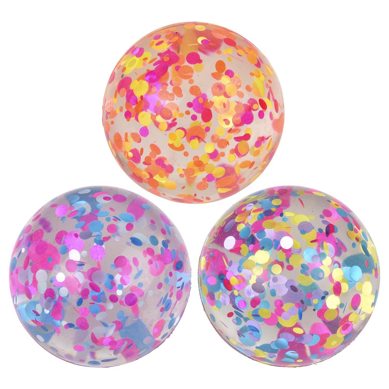 Sparkle Spot Bouncy Balls 1 3/4 inch (45mm) 12 Count Rebecca's Toys & Prizes