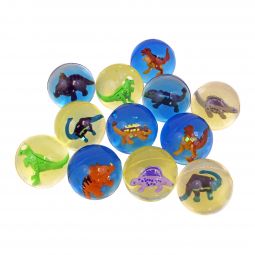 Dinosaur Bouncy Balls - 2 Inch (51mm) - 12 Count