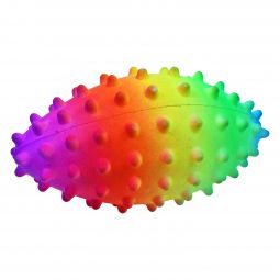 Inflatable Rainbow Knobby Footballs - 4 Inch - 12 Count