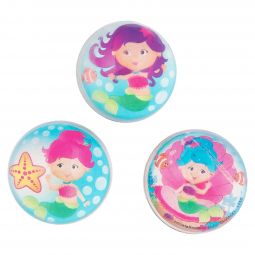 Mermaid Bouncy Balls - 12 Count