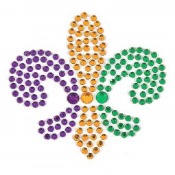 Fleur-de-lis Body Jewels - 2 Inch - 12 Count