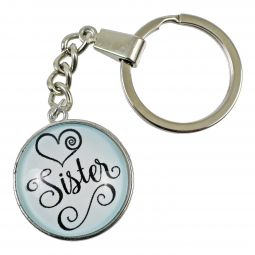 Sister Glass Keychain