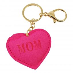 Mom Puffy Heart Keychain