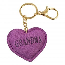 Grandma Puffy Heart Keychain