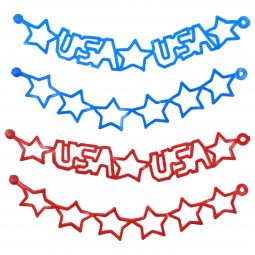 Patriotic Rubber Cut Out Bracelets - 12 Count