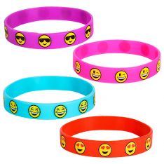 Emoji Rubber Bracelets - 36 Count