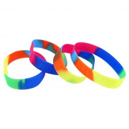 Rainbow Unity Rubber Bracelets - 12 Count
