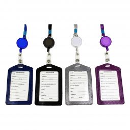 ID Badge with Retractable Lanyard - 12 Count