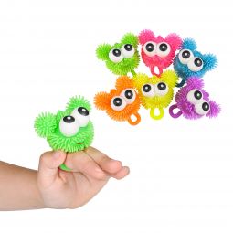 Animal Pom Pom Rings - 12 Count