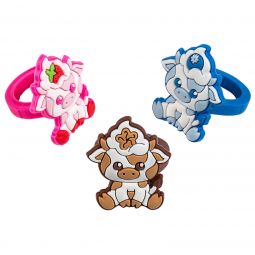 Cow Animal Rings - 24 Count