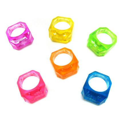 Plastic Rings - (144 Pieces) Bulk Plastic Rings for Bridal Shower