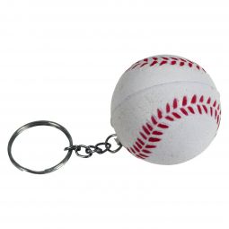 Foam Baseball Keychains - 12 Count