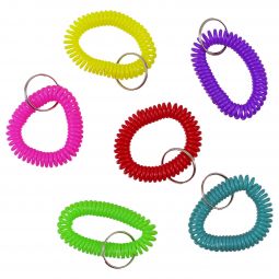 Coil Bracelet Keychains - 12 Count