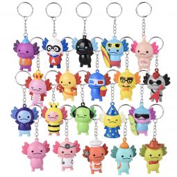 Axolotl Collectible Keychains - 2 Inch - 20 Count