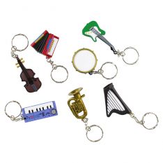 Musical Instruments Keychains - 12 Count