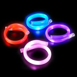 Flashing Tube Bracelets - 12 Count