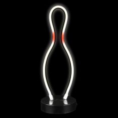Led Neon Bowling Pin Table Lamp (Batteries Not Included) - 12 Inch