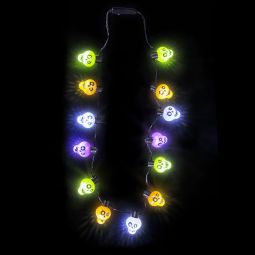 Light Up Skull Necklace - 6 Function