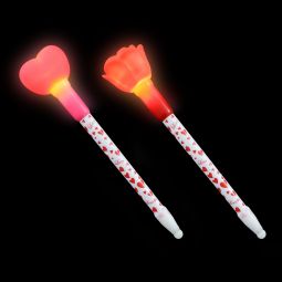 Light Up Rose/Heart Pen - Assorted