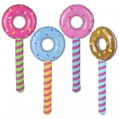 Inflatable Donut Lollipop - 24 Inch - Assorted colors