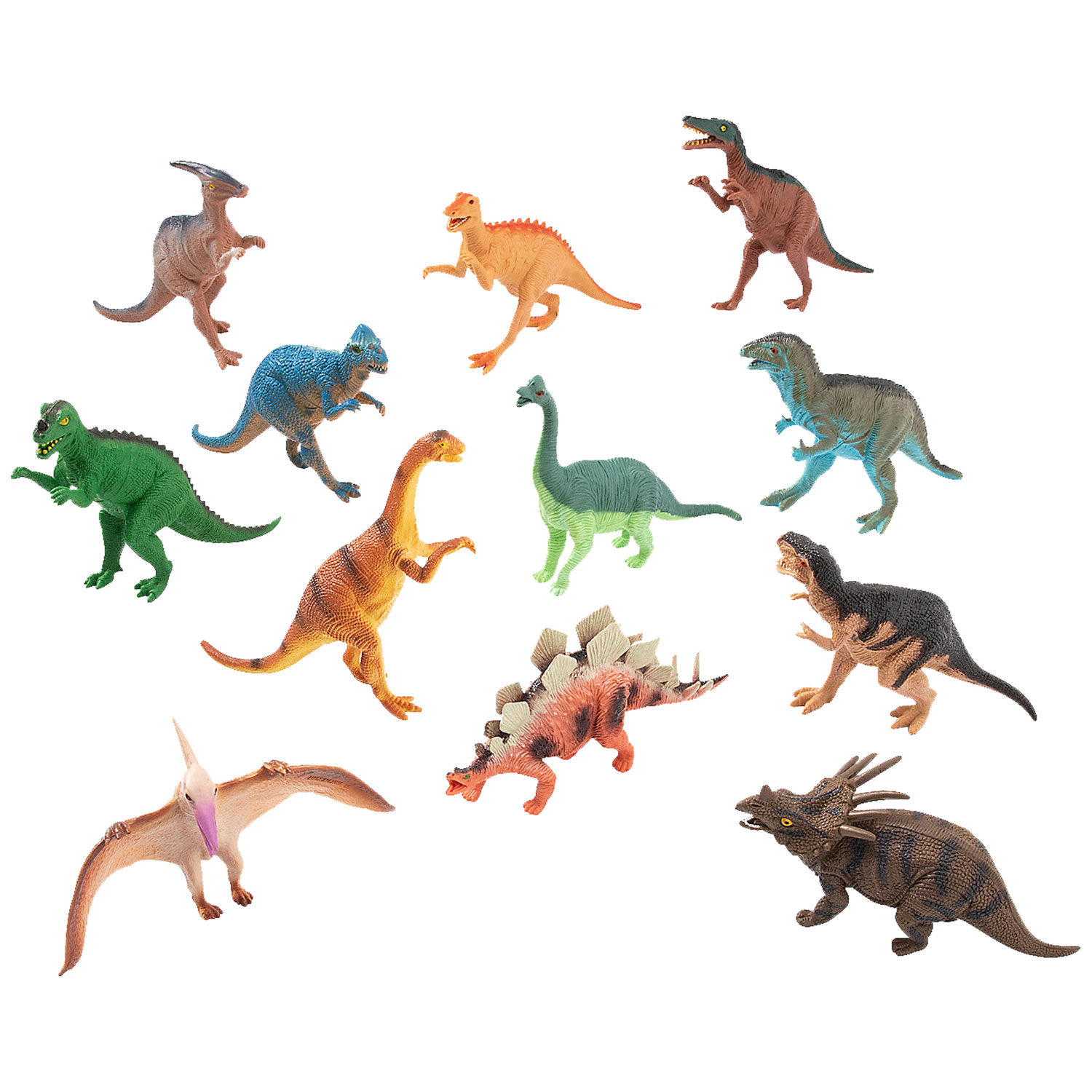 Assorted Dinosaurs - 6-7 Inch - 12 Count: Rebecca's Toys \u0026 Prizes, image size:1500x1500
