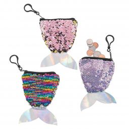 Sequin Mermaid Tail Purse Clip On - Assorted Colors