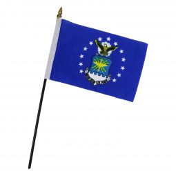 Air Force Cloth Flags - 4 Inch x 6 Inch - 12 Count