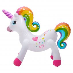 Inflatable White Unicorn - 24 Inch