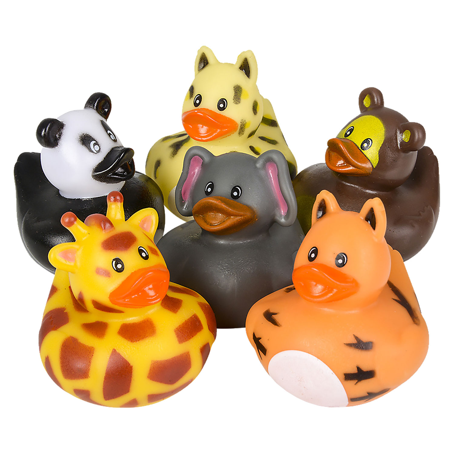 Zoo Animal Rubber Ducks 2 1/2 Inch 12 Count Rebecca's Toys & Prizes