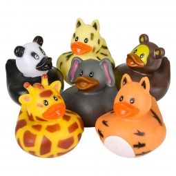 Zoo Animal Rubber Ducks - 2 1/2 Inch - 12 Count