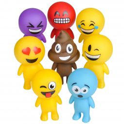 Emoji Rubber Buddies - 3 Inch - 24 Count