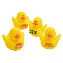 Motivational Rubber Ducks - 2 Inch - 12 Count