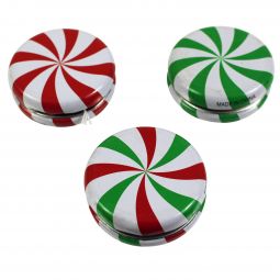 Metal Peppermint Yo-yos - 12 Count