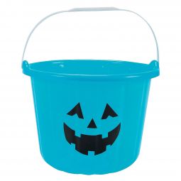 Teal Pumpkin Plastic Bucket with Handle