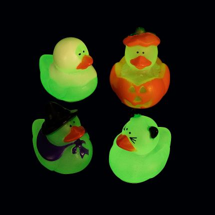 Mini Glow In The Dark Rubber Ducks - 1 1/2 Inch - 12 Count: Rebecca's Toys  & Prizes