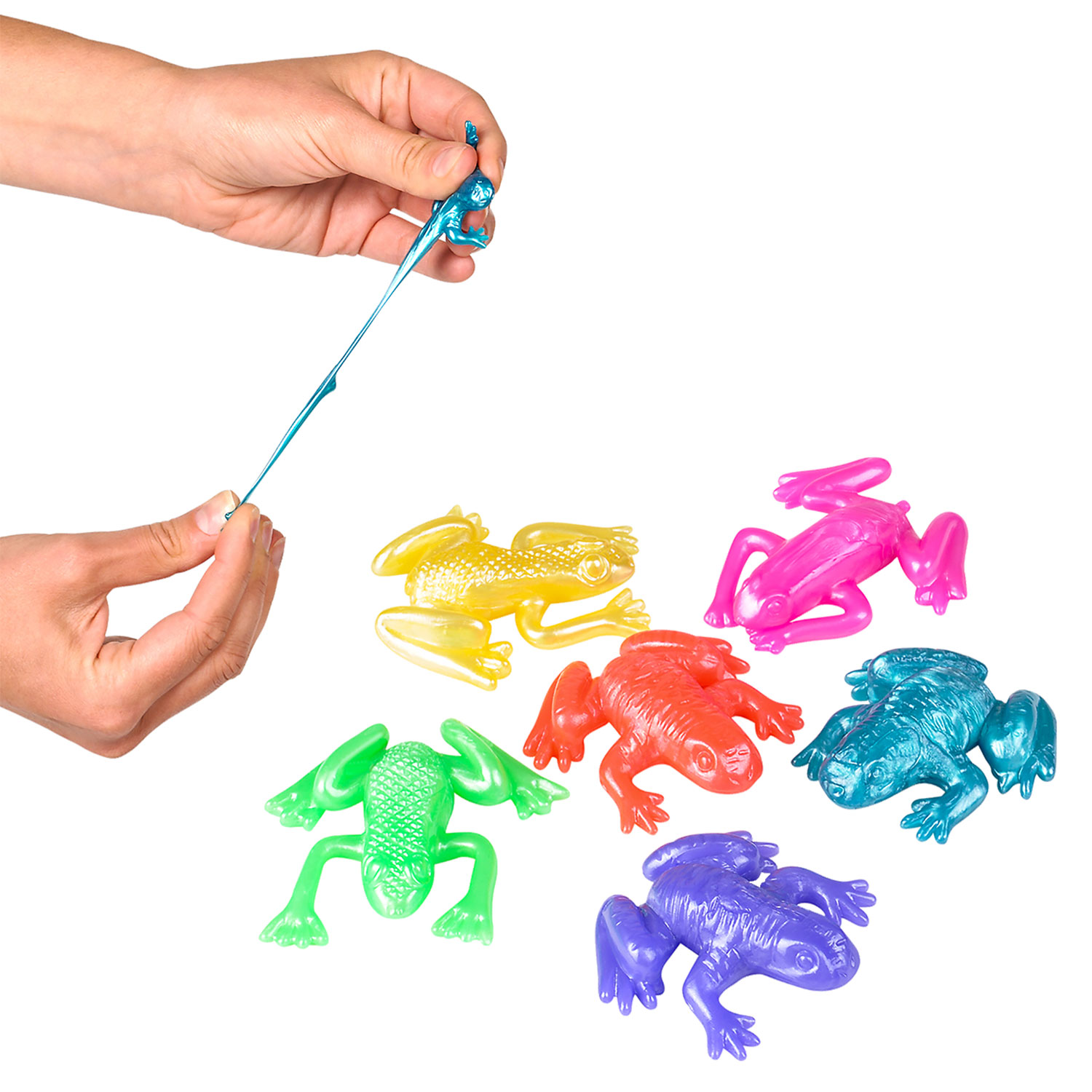 Stretchy Rubber Frogs Action Figure Lot of 12 