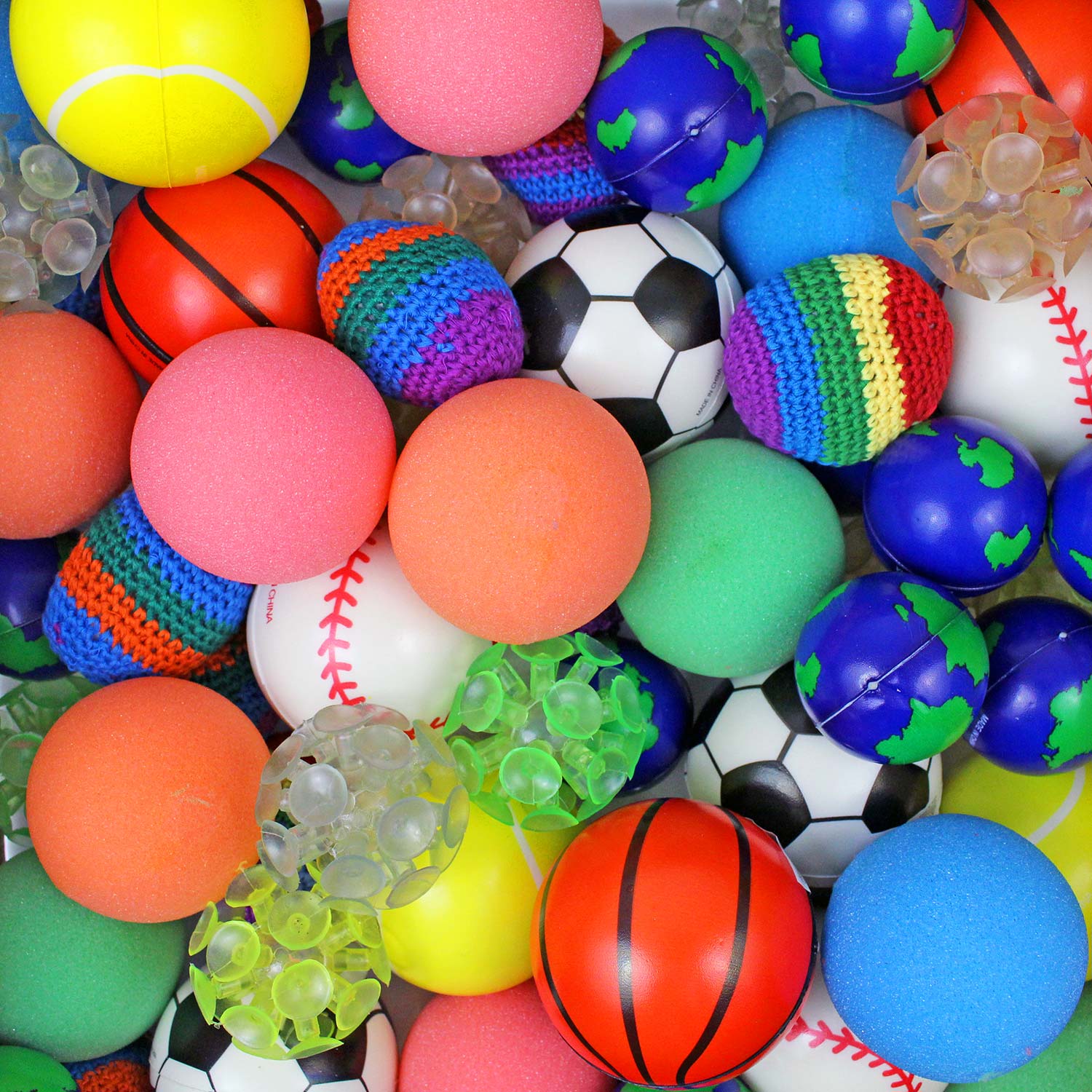Soft Ball Assortment 60 Piece Rebecca's Toys & Prizes