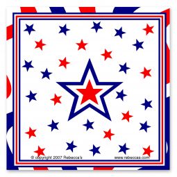 Patriotic Party Luncheon Napkins - 12 Count
