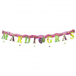 Mardi Gras Hinged Banner - 9 Feet