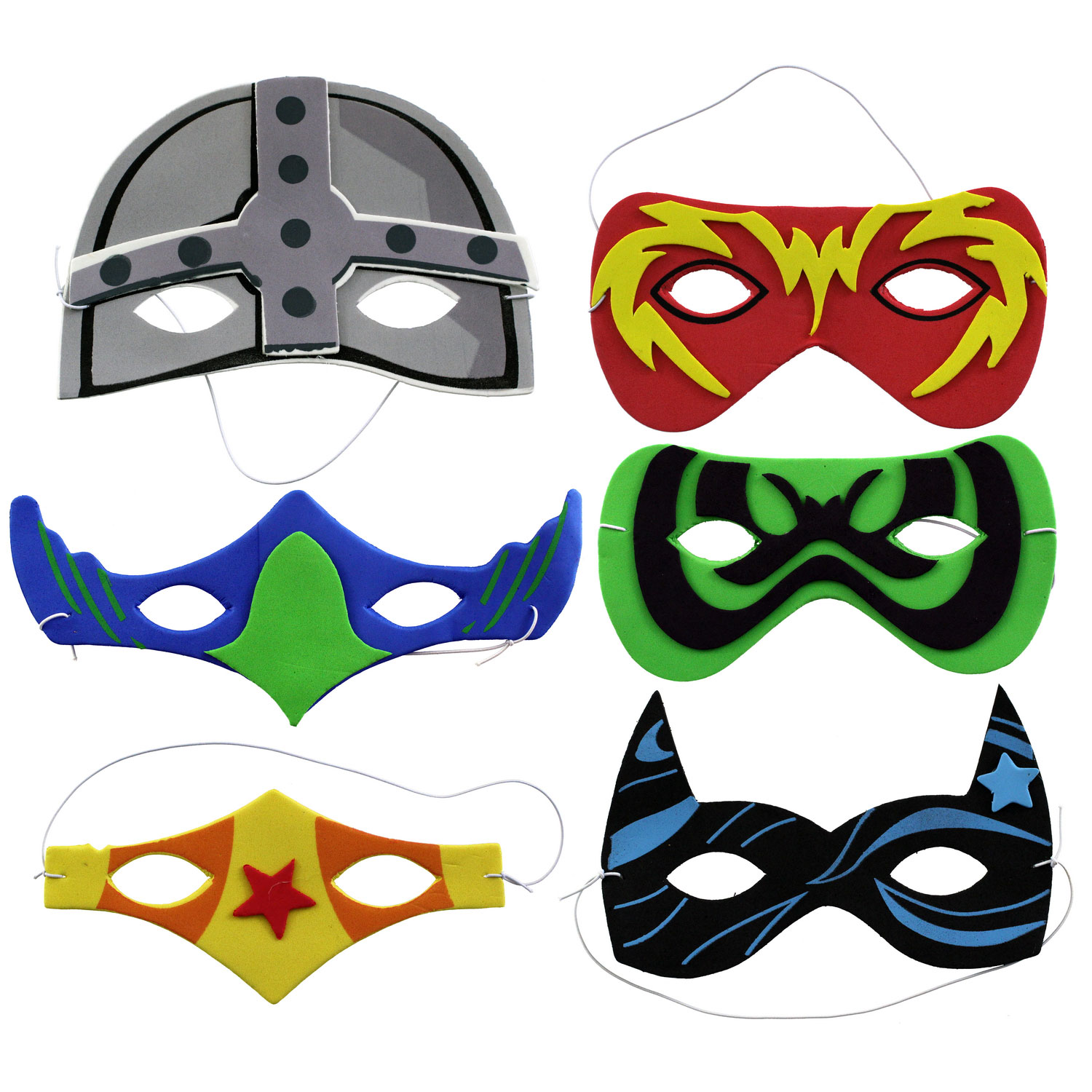 Superhero Foam Masks 12 Count Rebecca's Toys & Prizes