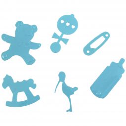 Baby Shapes Confetti - Blue