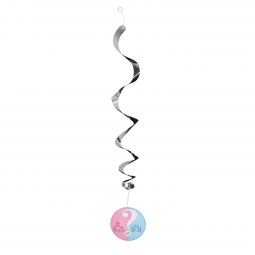 Gender Reveal Hanging Swirls - 3 Count