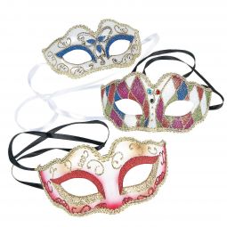 Glitter Masquerade Mask - Assorted Colors