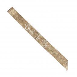 Gold Glitter Bride Sash