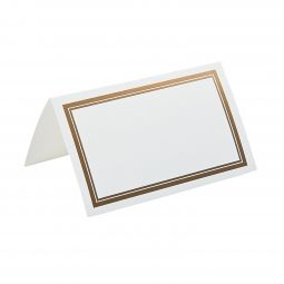 Gold Trim Place Cards - 50 Count